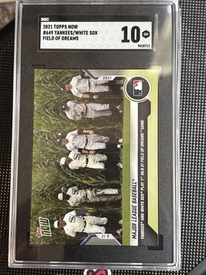Field of Dreams 2021 Topps Now Yankees White Sox #649 SGC Graded 10 GEM MINT