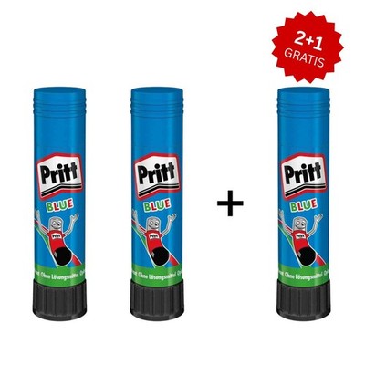 Pritt Original Klebestift 3×10 g   3 für 2 Vorteilspack, Blau