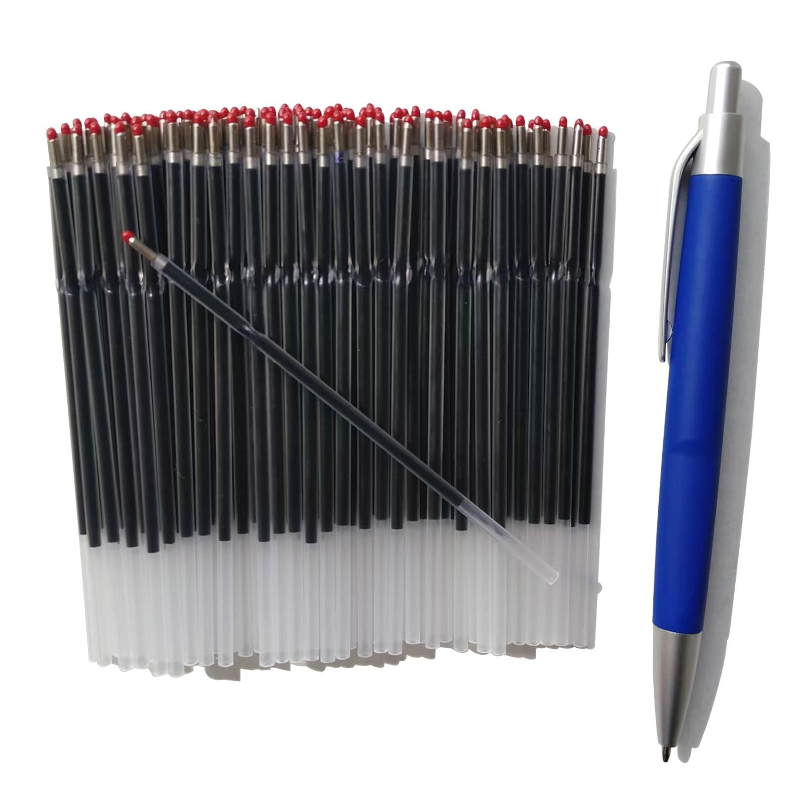 100 Pcs 0.7 Ball Pen Refills,Retractable Point Refill,Blue Blue 