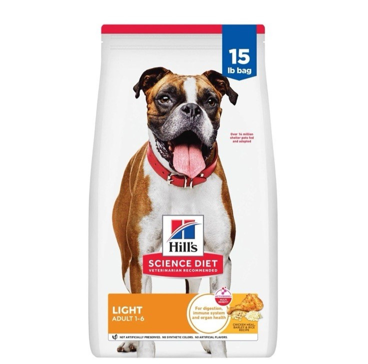 Hill's Science Diet® Light Adult Dry Dog Food - Chicken & Barley Size: 15 Lb