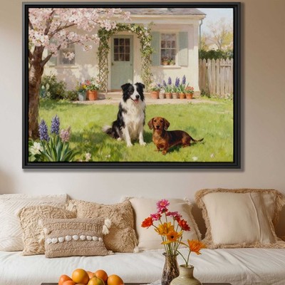Border Collie Dog Oil Painting Canvas Print Animal Wall Art Pet Outdoor Decor