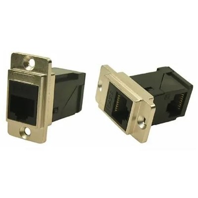 1Pc RS PRO 2576718Single-Port RJ45 Female Feedthrough Ethernet Cat6 Connect