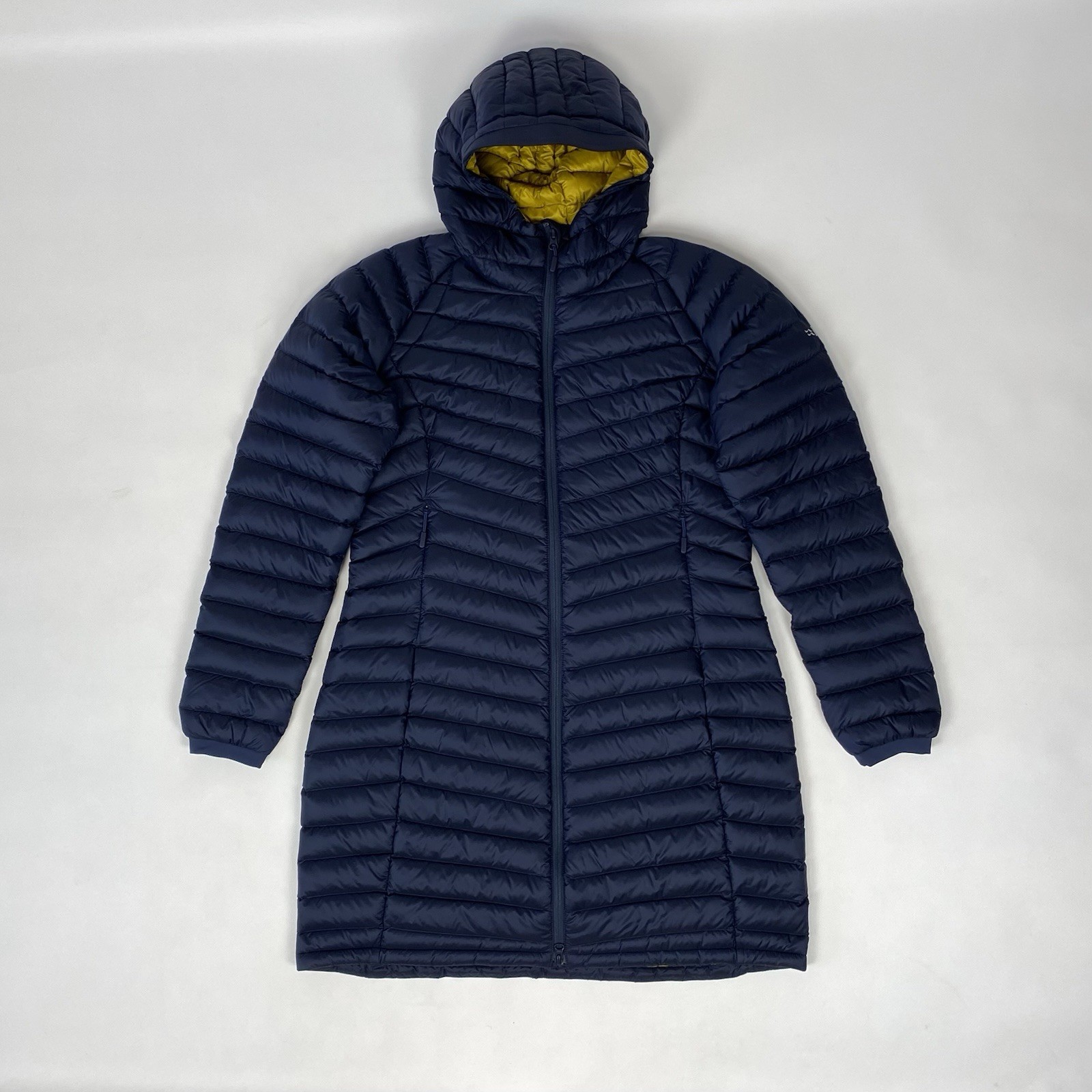 Rab Microlight Parka Jacket Women QDA-77 Navy Pertex Nikwax Puffer Down UK14 L image 2