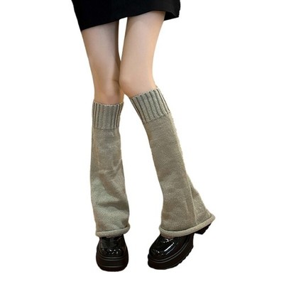 Cute Leg Warmers Y2K Knit Flared Leg Sleeves Goth Baggy Cuffs Ankle Heap Socks