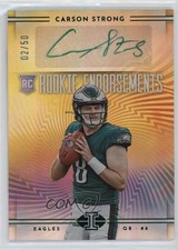 2022 Panini Illusions Rookie Endorsements Green 2/50 Carson Strong Auto 1z6