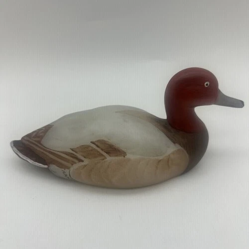 Vintage Fenton Canvasback Duck Art Figurine Hand Painted Signed Marilyn Wagner