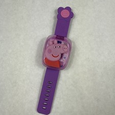 VTech Peppa Pig Learning Watch Pink Purple Activity Games Untested Needs Battery