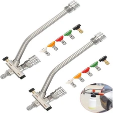 2PCS Foam Cannon Dual Connector Pressure Washer Foam Blaster 1/4"" Lance Nozzle