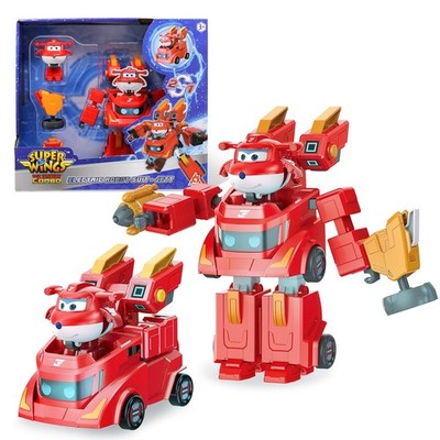 Super Wings Transformable Toys, 6'' Super Robot and 2'' Mini Jett Transforming ...