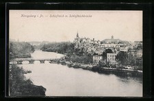 Ansichtskarte Königsberg i. Pr., Schloßteich und Schloßteichbrücke 