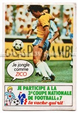 Panini LAUGHING COW ZICO  NATIONAL FOOTBALL CUP 1982  ZICO STICKER