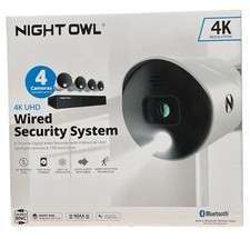 Night Owl WM-BTD881 8CH 4K DVR Security System 4 Wired Cameras 1TB HDD New