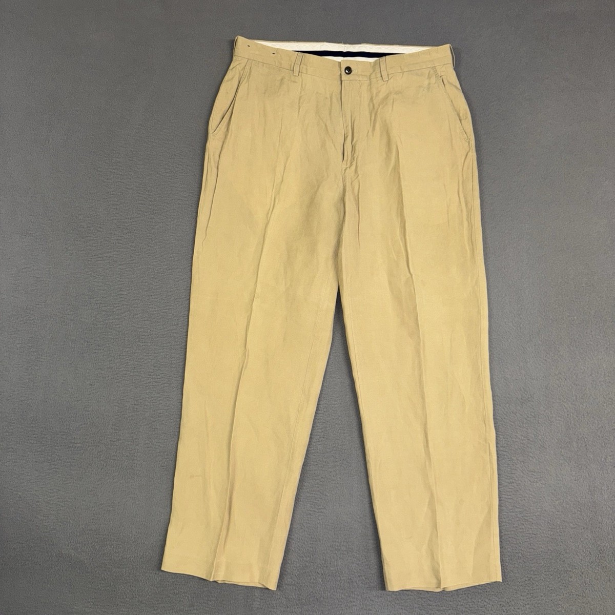 Polo Ralph Lauren Pant Mens 34x30 Tan Straight Classic Fit Flat