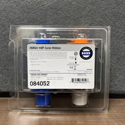 Fargo 084052 HDP YMCKK Genuine Color Ribbon 500 Images for HDP5000