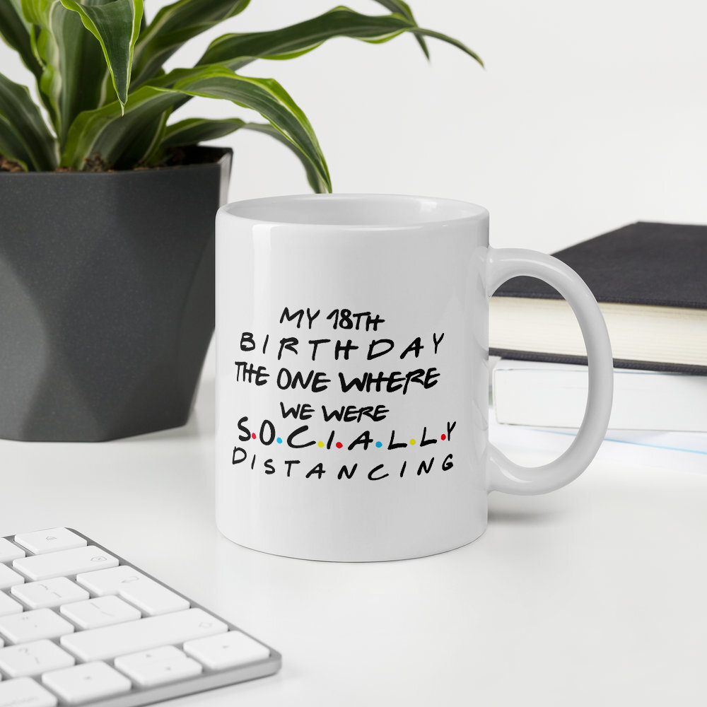 Personalised Social Distancing Birthday For Friends Coffee