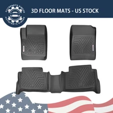 3D Floor Mats for 2015-2022 Chevy Colorado GMC Canyon Crew Cab TPE Floor Liners
