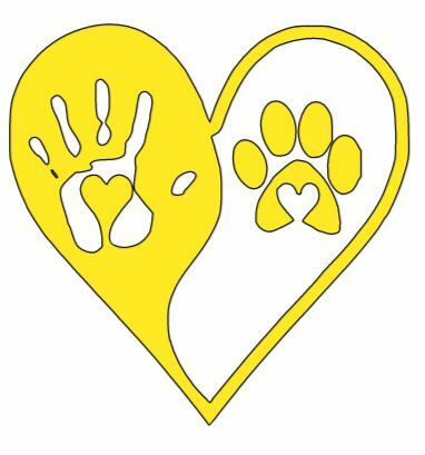 Heart Paw & Hand Print decal Several Colors FREE SHIPPING yin yang Dogs Pets - Picture 7 of 22