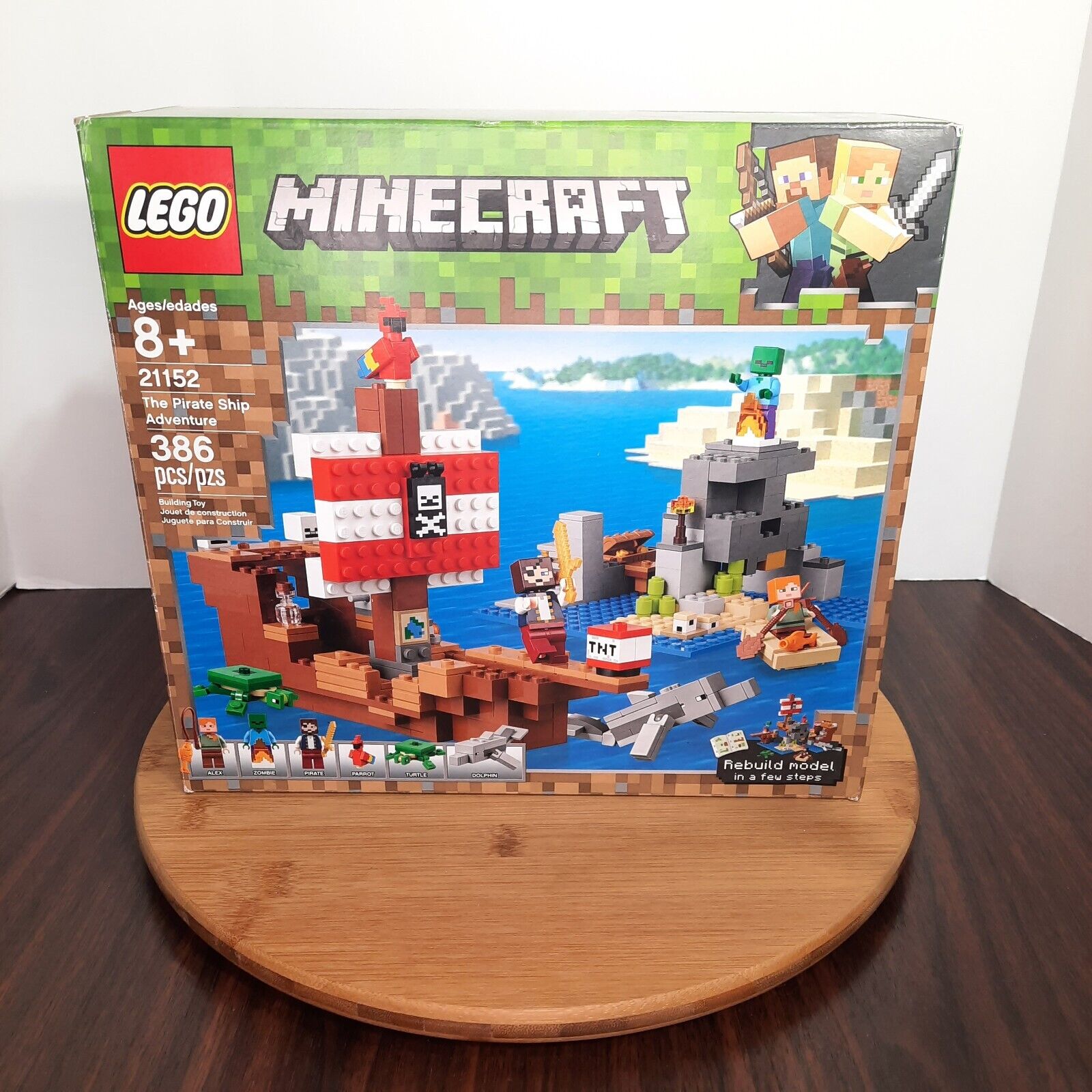 LEGO Minecraft 21152 The Pirate Ship Adventure Set Retired Complete Bag 3 Sealed