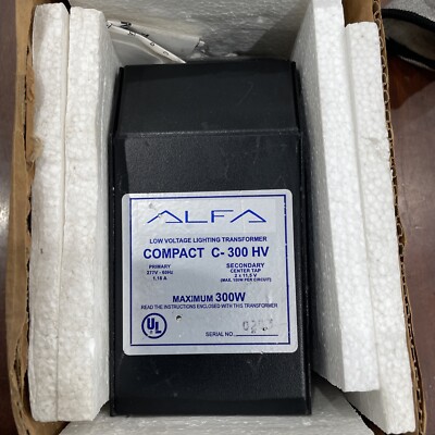 (C) ALFA Compact C-300 HV Lighting Transformer 1.18 Amp 277V Max 300W 
