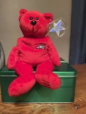 Classic Collecticritters Beanie Bear "The Red Senator" 1999 Space Shuttle Lmtd