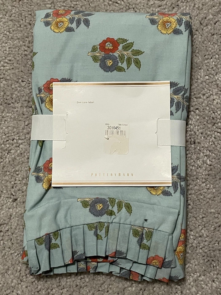 RARO Novo Pottery Barn Laurel Bolster Capa Sham 8” X 30” Estoque Antigo NOS Algodão - Imagem 2 de 4