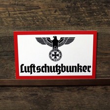 Schild Luftschutzbunker Hinweisschild Warnschild Deko Reichsadler Wehrmacht Deko