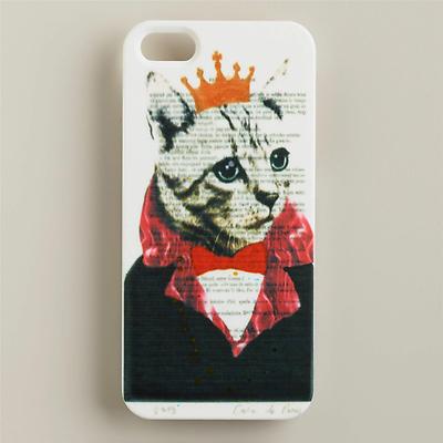 IPHONE 5 CAT BONJOUR FRENCH  PARIS CAT CELL PHONE COVER TRES CHIC NEW