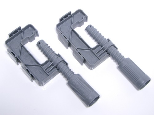 2 VTG RED LINE ERA GRAY TRACK C CLAMPS MATTEL HOT WHEELS PAIR OF GRIPS 6200-066