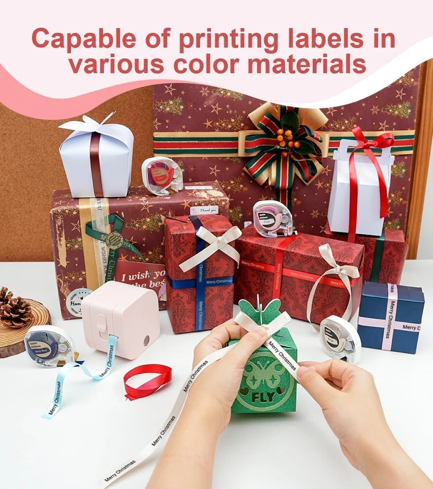 Portable Bluetooth Label Maker P12 with Tape, Handheld Label Printer