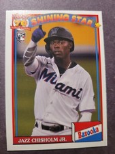 2021 Topps Archives 1991 Bazooka Shining Star #91BZ-14 Jazz Chisholm Jr. Rookie