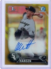 alec hansen 2016 bowman chrome 1st bowman auto gold refractor 26/50