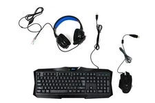 Nemesis By Ollee 3-in-1 Delux Gaming Set Keyboard Headset and Mouse
