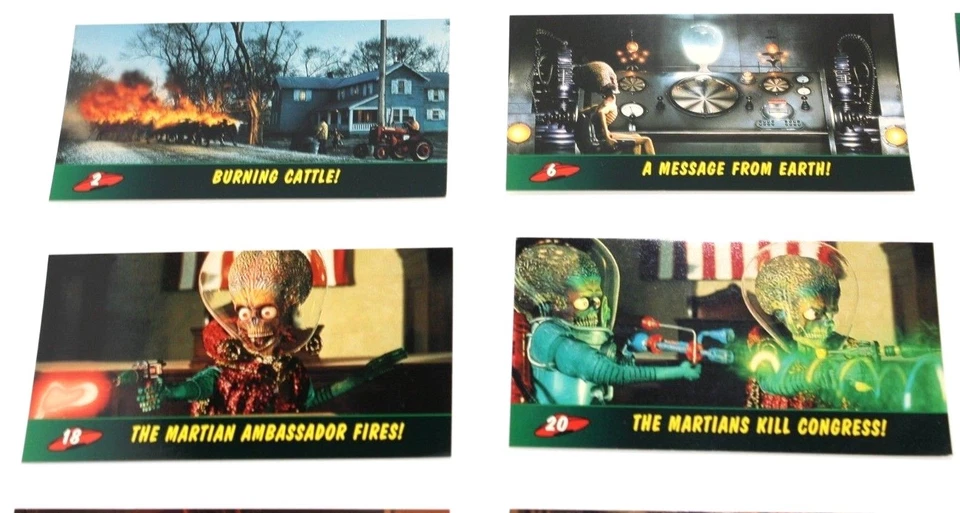 1996 Topps Widevision Mars Attacks Cards - set of 9 Superwide Cards - Opened - Image 2 of 4