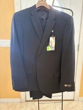 BRAND NEW Caravelli Black 3-piece Suit, Size 48R 43W