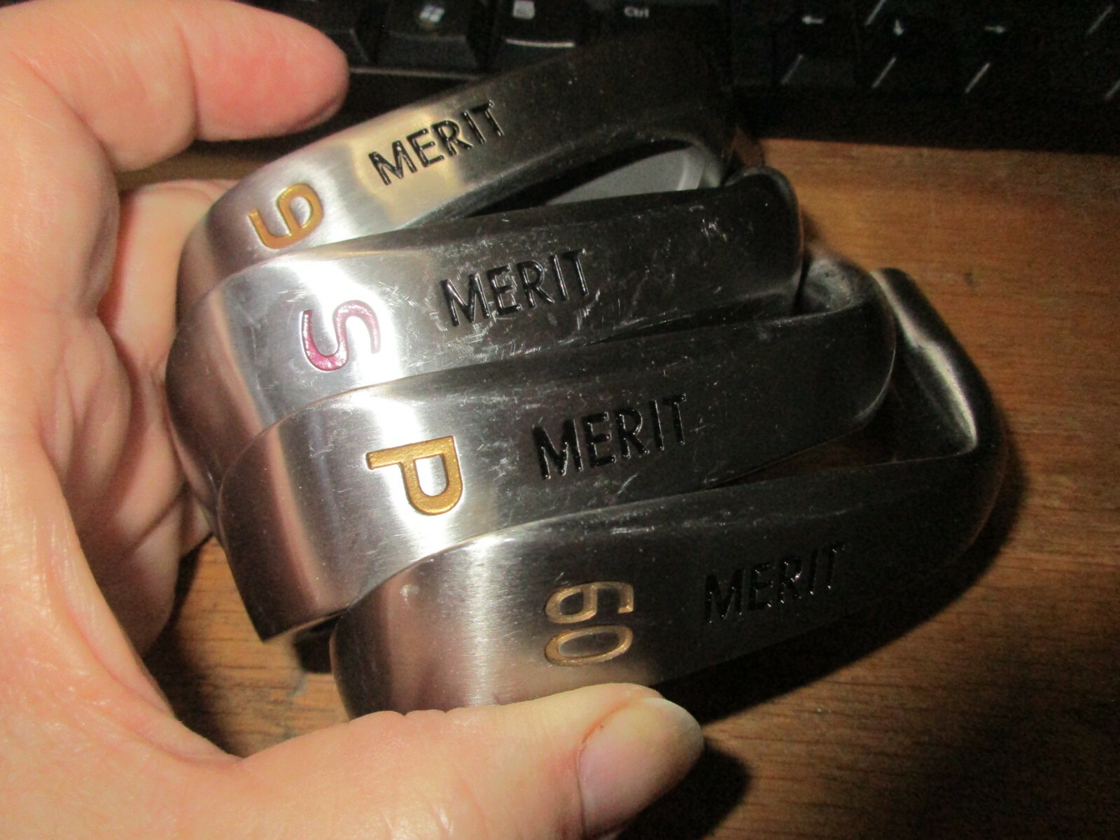 Set of 10 Iron Heads Only Merit Prophecy M/S Flow Weighted RH NWOT 39