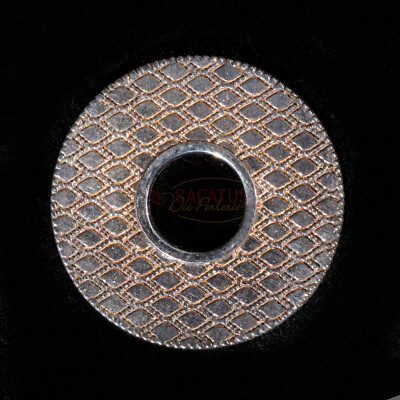 Das Original RING DING Scheibe ca. 23 mm 925 Sterlingsilber geschwärzt