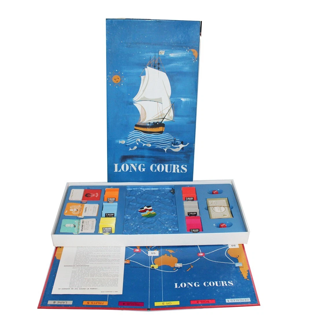 Jeu De Société Long Cours Par Miro - Complet, Très Bon état, Stratégie Pour 6 Joueurs
