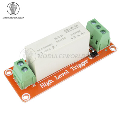 3-32V DC 1-Channel SSR Solid State Relay High-low Trigger 5A 5v 12v For Arduino