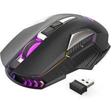 2.4G kabellose Gaming-Maus wiederaufladbar 7 ...