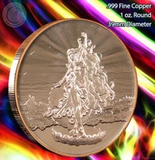 "Aphrodite" 1 oz .999 Copper Round