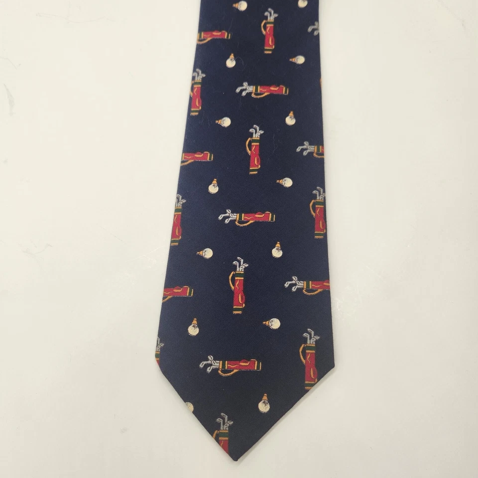 Corbata de golf Vera Bradley azul marino 100 % algodón Indiana novedad Hecha en EE. UU. Foto 2 de 4