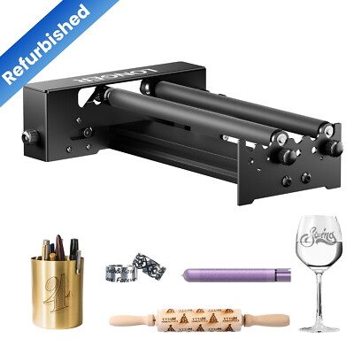 Longer Laser engraver Rotary Roller, Y-axis Engraver Attachment, 360° Rotation