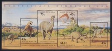 AUSTRALIA 1993 MINT NH SOUVENIR SHEET #1347a, DINOSAURS !!