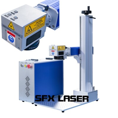 Auto Focus JPT 100W MOPA M7 Fiber Laser Engraver with D80 Rotary