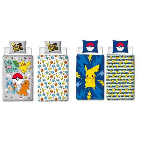 Pokemon Bettwäsche Set Bettbezug 2 tlg Bettdecke Kissen Pikachu Maße: 140x200 cm - Bild 1 von 6
