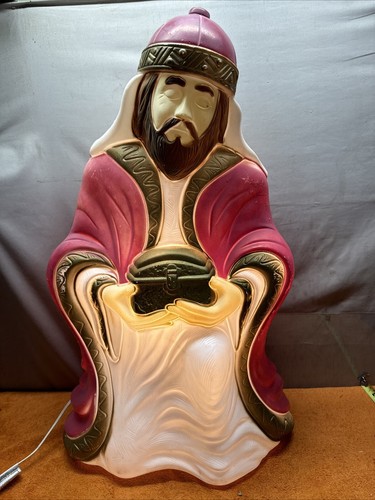 X•Vintage 2000 Grand Venture 18”Tall Kneeling Wiseman King Blow Mold Nativity - Bild 1 von 11