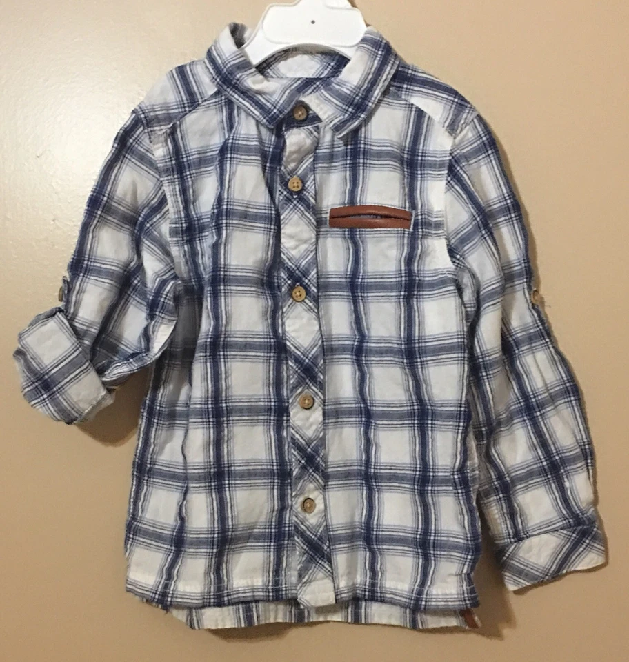 Camisa mangas larga para niño de 4 año a cuadro.(1) Foto 2 de 4
