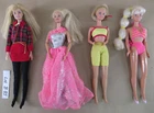 Lot of 4 Barbie Dolls & Clothes, all Blondes, all Vintage 1966, 12"  #Lot B-85