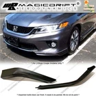 For 13-15 Honda Accord Coupe HFP Style Front Bumper Lip Splitter Side Apron PU