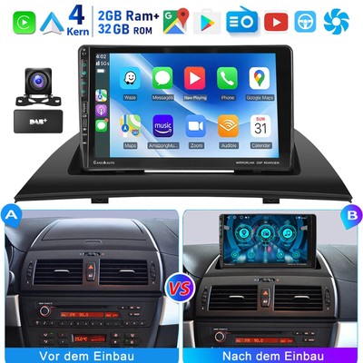 9'' 32GB Für BMW X3 E83 2006-2010 Android 13 GPS Navi Autoradio KAM WIFI RDS DAB+